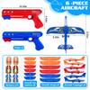 LJZJ 6 Pack Airplane Launcher Toys, 2 Flight Modes LED Foam Glider Catapult Plane, Outdoor Flying Toy for Kids, Birthday Gifts for Boy Girl 4 5 6 7 8 9 10 11 12 Year Old, B-Day Party Supplies view 3