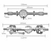 cvking RC Vehicle Axles Compatible with WPL for C14 C24 C34 C44 C54 B14 B24 Metal Front and Rear Axle Set 1/16 RC Car Front Rear Axle Upgrade Parts Accessories(Color:4) view 3