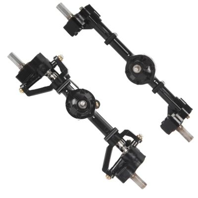 cvking RC Vehicle Axles Compatible with WPL for C14 C24 C24-1 C34 C44 B14 B24 1/16 RC Car Upgrades Parts Front and Rear Portal Axle with Metal Plastic Drive Shaft