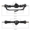 cvking RC Vehicle Axles Compatible with WPL for C14 C24 C24-1 C34 C44 B14 B24 1/16 RC Car Upgrades Parts Front and Rear Portal Axle with Metal Plastic Drive Shaft view 4