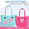 Lckaey Rubber Beach Bag Accessories-PVC Rubber decoration-for EVA Purse Bogg Inserts Y064Figure 42 view 2
