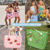 Lckaey Rubber Beach Bag Accessories-PVC Rubber decoration-for EVA Purse Bogg Inserts Y064figure 30 view 4