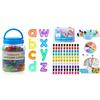 Odoorgames 78 Pcs Translucent Lowercase Letters - 100 Pcs Transparent Bear - Counting Animal - Learning Toy for Light Table Accessories and Manipulatives view 1