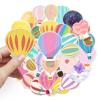 100Pcs Hot Air Balloon Stickers | Hot Air Balloon Balloons Vinyl Stickers Waterproof for Mobile Phone, Water Bottle, Laptop, Guitar, Motorcycle, Skateboard, Luggage - Decoration Gifts for Kids, Teens view 3