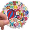 100Pcs Hot Air Balloon Stickers | Hot Air Balloon Balloons Vinyl Stickers Waterproof for Mobile Phone, Water Bottle, Laptop, Guitar, Motorcycle, Skateboard, Luggage - Decoration Gifts for Kids, Teens view 4