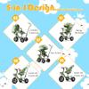 BEUDUOQI Kids Tricycle,Tricycle Stroller,Kid Stroller,5 in 1 Foldable Kids Trike with Rotate Seat/Removable Push Handle/Canopy/Seat Armrest/Storage Basket,Double Brakes Kids Bike,Black a view 2