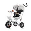 BEUDUOQI Kids Tricycle,Tricycle Stroller,Kid Stroller,5 in 1 Foldable Kids Trike with Rotate Seat/Removable Push Handle/Canopy/Seat Armrest/Storage Basket,Double Brakes Kids Bike,Whitec view 1