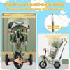 BEUDUOQI Kids Tricycle,Tricycle Stroller,Kid Stroller,5 in 1 Foldable Kids Trike with Rotate Seat/Removable Push Handle/Canopy/Seat Armrest/Storage Basket,Double Brakes Kids Bike,White b view 4