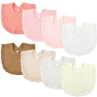 EllieHouse Baby Bibs for Girls Boys 8 Pack Muslin Drool Teething Drooling Bibs Super Absorbent Muslin Cotton for Infant Toddler Baby Essentials