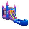 Crossover Inflatable Bounce House with Slide for Kids, 26.5 x 12 x 14.5 Foot Pink Unicorn Castle Combo Bouncer Waterslide Jumper - Includes Pool, Blower, Stakes, Patches and Storage Bag view 1