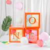 Orange One Boxes for 1st Birthday, One Balloon Box With 20 Balloons, Baby Girl 1 Year Old Gifts, 1st Birthday Party Decorations Boy, Anniversary Photoshoot Props Backdrop. (Orange) view 1