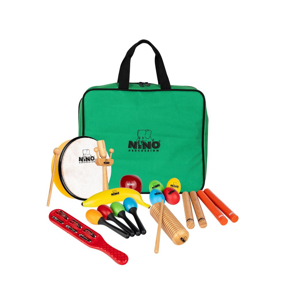 16 Piece Mixed Rhythm Set Instruments for Classroom Music, Groups Includes Storage Bag