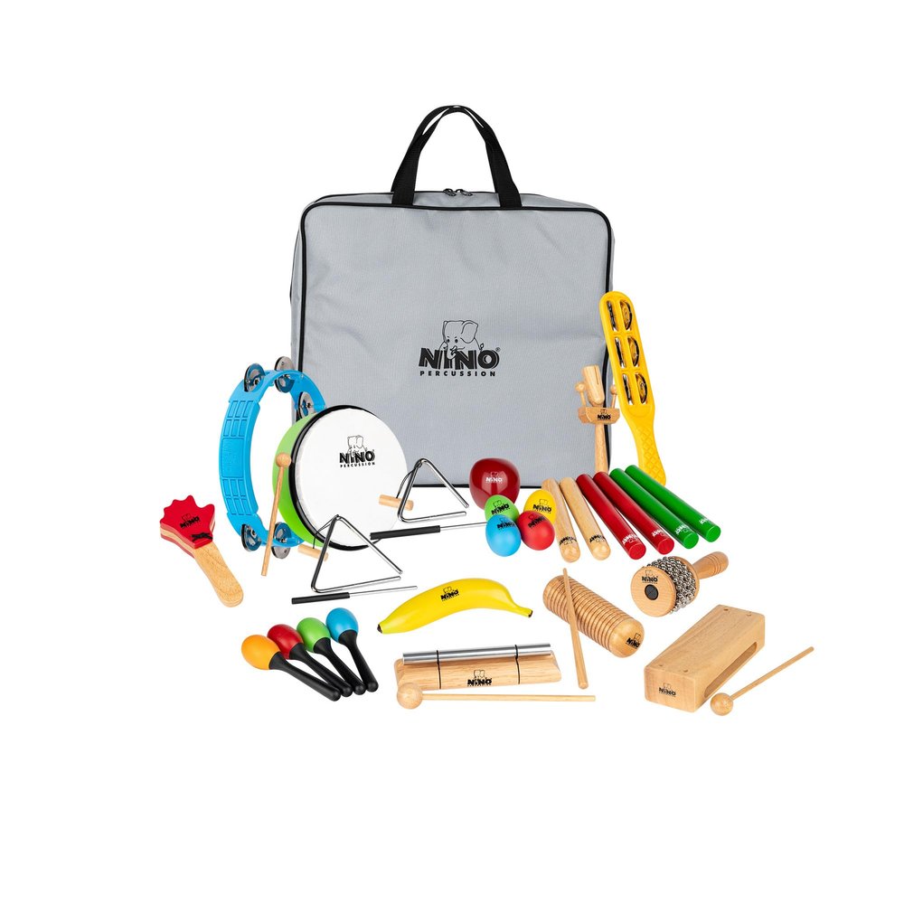 24 Piece Mixed Rhythm Set Instruments for Classroom Music, Groups  Includes Storage Bag