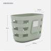 Lalo Bath Time Storage Bin - Keep Items Organized & Dry with Non-Toxic Plastic, Easy Cleanup, Removable Drying Bin, Woven Baby Organizer, Secure Wall Attachment, 9 x 5.5 x 8.5 in - Sage view 4