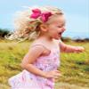 Wee Ones Girls Corduroy Bowtie with Twisted Wrap and Whimsy Tails, Medium, Millennium Blue view 3