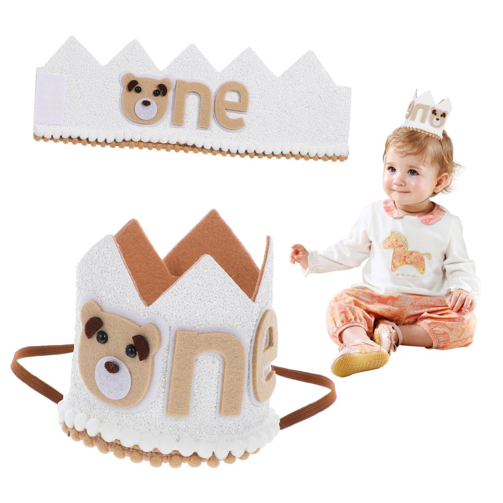 Alipis Birthday Party Hats 1st Birthday Hat Adjustable Band Gentle Textured Photo Prop