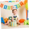 Alipis Birthday Party Hats 1st Birthday Hat Adjustable Band Gentle Textured Photo Prop view 4
