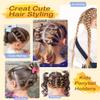 1004Pcs Slick Back Styling Kit for Girls & Women - Hair Wax Stick, Rat Tail Comb, 2 Topsy Tail Tools & 1000 Elastic Hairs Bands (500 Clear & 500 Colorful) - Frizz Control & Hair Accessories Set view 3