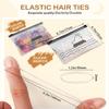 1004Pcs Slick Back Styling Kit for Girls & Women - Hair Wax Stick, Rat Tail Comb, 2 Topsy Tail Tools & 1000 Elastic Hairs Bands (500 Clear & 500 Colorful) - Frizz Control & Hair Accessories Set view 4