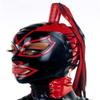 AiCc stylists Latex Mask Rubber Hood with Latex Ponytail Braid Rope Tightened Headband Halloween Party Mask (XXL), XX-Large, Black view 1