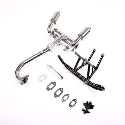 VERBANA Rc Car Part, for Rovan-Baja LT 1/5 RC Gas Model Car Exhaust Pipe Set Upgrade Kit for Rovan-Baja LT 1/5 RC Gas Model Car Accessories Part