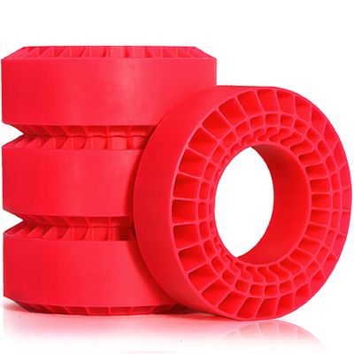Silicone Rubber 1.9 Tire Inserts1.9 Tires Waterproof Soft and Highly Elastic Inner Fillerfor 1/10 RC Crawler Axial SCX10 Capra RXB10 TF2 Redcat Gen7 Gen8 TRX4 Tire Upgrade 4pcs (Red)