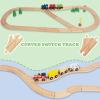 Wooden Train Tracks 24 Piece Set, Track Expansion and 9 Distinct Pieces - 100% Compatible with All Major Brands Including Thomas Wooden Railway System view 4