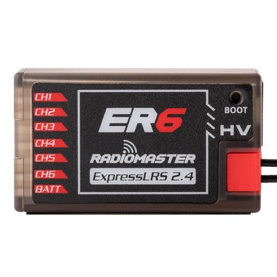 Xiangtat Radiomaster ER6 2.4GHz 6CH ExpressLRS ELRS RX 100mW PWM Receiver Support Voltage Telemetry for FPV RC Drone Airplane Glider