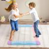 HONEY JOY Balance Beam, 20 PCS Toddler Stepping Stones Boards, Montessori Gymnastics Beam for Kids Development, Coordination Motor Skills, Indoor Plastic Obstacle Courses Sensory Toys (Pink) view 2