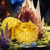 AUMEILLER 3D Printed Dragon, Beautiful Flexible Crystal Dragon,Fidget Dragon Eggs for Kids(Gold) view 3