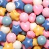 TRENDPLAY Ball Pit Balls Star and Heart Shapes for Toddlers - 200 Count Plastic Balls for Ball Pit Fun and Play (Yellow Blue Pink) view 1