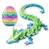 AUMEILLER 3D Printed Dragon,Dragon in an EggBeautiful Flexible Crystal Dragon Toy for Kids(Colorful) view 1