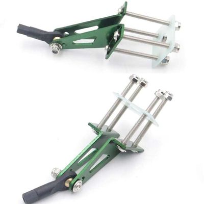 2 Sets 4-Point Aluminum Alloy Servo Arm Horns Rudder Angle for RC Remote Control Aircraft Drone Aviation Airplane Part (2PSC Green)