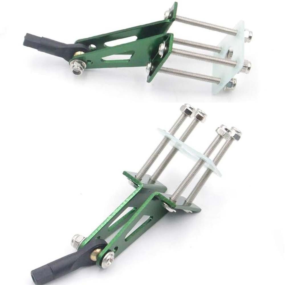2 Sets 4-Point Aluminum Alloy Servo Arm Horns Rudder Angle for RC Remote Control Aircraft Drone Aviation Airplane Part (2PSC Green)