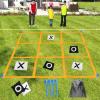 Giant Tic Tac Toe Strap Game Outdoor, 4FT x 4FT Portable Tic Tac Toe Bean Bag Toss with 10pcs Bean Bag, Large Outdoor Lawn Yard Backyard Carnival Field Day, Jumbo Yard Games for Family view 1
