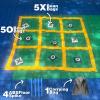 Giant Tic Tac Toe Strap Game Outdoor, 4FT x 4FT Portable Tic Tac Toe Bean Bag Toss with 10pcs Bean Bag, Large Outdoor Lawn Yard Backyard Carnival Field Day, Jumbo Yard Games for Family view 3