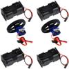 DIYmalls 2pcs FS90R Servo Continuous Rotation 360 with Wheel + 4pcs AA Battery Holder 6V view 1