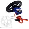 DIYmalls 2pcs FS90R Servo Continuous Rotation 360 with Wheel + 4pcs AA Battery Holder 6V view 4