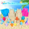 FUSPWEAO Beach Toys Sand Toys for Kids, Sand Castle Toys for Beach with 2 Castle Bucket and Mesh Bag, Sand Molds, Shovels and Rakes, Sandbox Toys for Toddlers, Travel Beach Toys for Kids 3-10 view 4