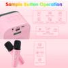 Mini Karaoke Machine,Portable Bluetooth Speaker with 2 Wireless Microphone for Kids Adults with Led Lights,Christmas Birthday Gifts for Girls Ages 4-12 Years Old Support USB/TF/AUX for Home Partypink view 4
