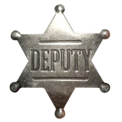 Sheriff Badges Police Badge Gold Silver Deputy Pins Metal Sheriff Badge for Women Men and Adult Cowboy Party Decoration, Western Cowboy Police Vest Pin