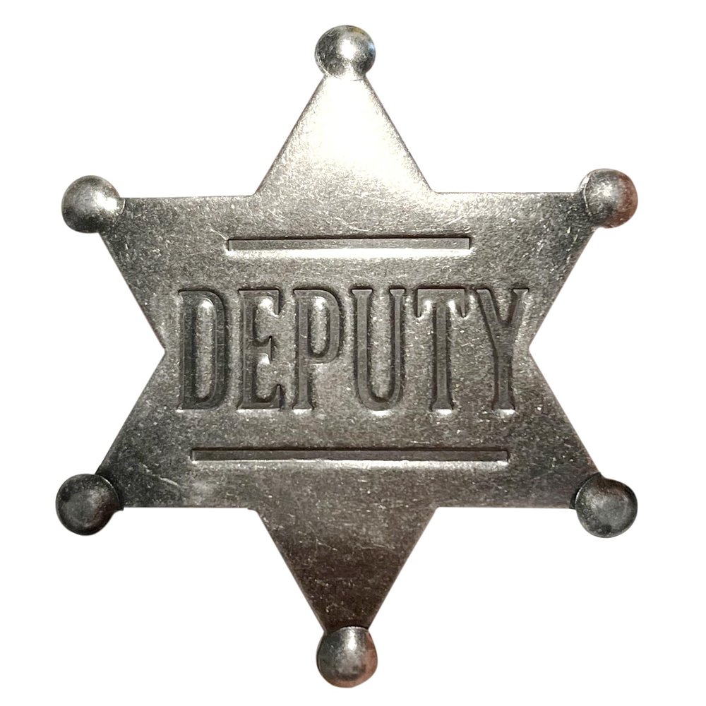 Sheriff Badges Police Badge Gold Silver Deputy Pins Metal Sheriff Badge for Women Men and Adult Cowboy Party Decoration, Western Cowboy Police Vest Pin