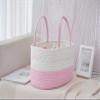 kamuavni Cotton Rope Diaper Caddy Organizer, Nursery Storage Bin and Car Organizer for Diapers and Baby Wipes,Changing Table Baby Diaper Storage For Baby Shower & New Mums view 4