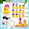 HAVAGDTM 16 Set Mini Duck with Wig Necklace and Sunglasses for Birthday Baby Shower Party Favor Decorations view 2
