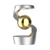 Gravity Defying Kinetic Desk Toy, Levitating Desk Toy, Spinning Desk Toy, Kinetic Spinning Desk Toys, Optical Illusions Toys, Desktop Gyroscope (Silver+Golden) view 1