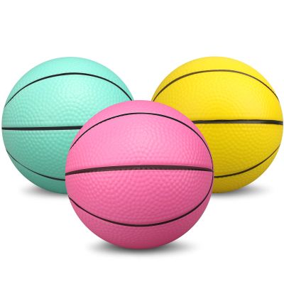 5" Mini Foam Basketballs for Mini & Over The Door Hoops, 3 Pack Replacement Balls for Kids Toddler Beach Indoor Outdoor Sport Game Gift Set (Pink)