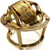 Armillary Sphere Globe, 3 Inches, Decorative Home Accent, Wall Mounted, Antique Brass view 1
