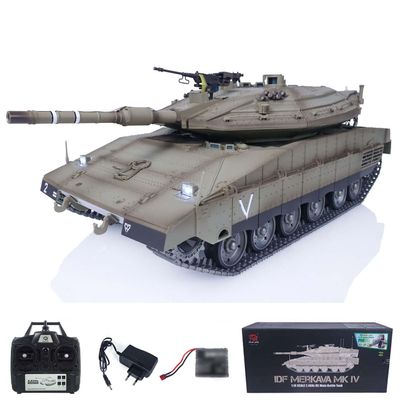 wheelfun 1/16 RC Battle Tank IDF Merkava Mk Iv with Full Metal Chassis Wheels for Adult Hobby BB Shooting Airsoft Tank That Shoot