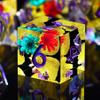 AUSTOR 7-Die DND Dice Set Handmade Sharp Edge Dice Resin Polyhedral Dice for Dungeons and Dragons RPG MTG Table GamesYellow Leaf view 1