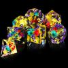 AUSTOR 7-Die DND Dice Set Handmade Sharp Edge Dice Resin Polyhedral Dice for Dungeons and Dragons RPG MTG Table GamesYellow Leaf view 4